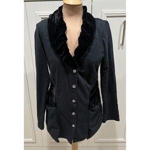 Testimony Los‎ Angeles Black Jacket Size Medium Velvet Victorian Whimsigoth Goth